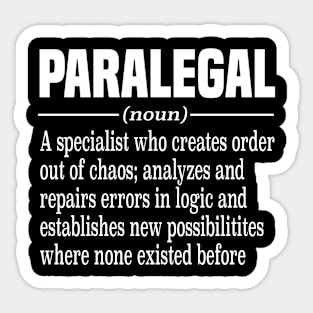 Paralegal Legal Assistant Law Lawyer Sticker